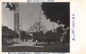 Istanbul Turkey Hagia Sophia Blue Mosque Real Photo Antique Postcard J58186