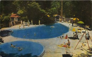 Brookdale Santa Cruz California 1959 Postcard Barney Morrow Brookdale Lodge Pool