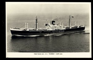 ca0365 - Federal Steam Nav Cargo Ship - Sussex - postcard plain back