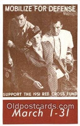 Mobilize for Defense Support the 1951 Red Cross Fund, Unused close to perfect...