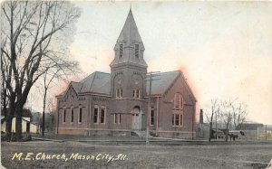 H74/ Mason City Illinois Postcard c1910  M.E. Church Building 193