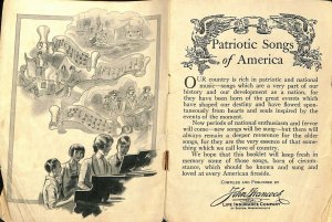 1928 Patriotic Songs Of America Advertising John Hancock Songbook CP11 