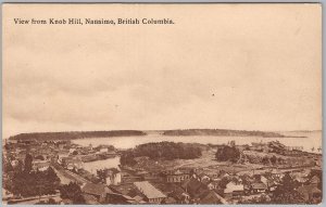 Nanaimo BC Knob Hill Cityscape Waterfront T.N. Hibben Postcard H82