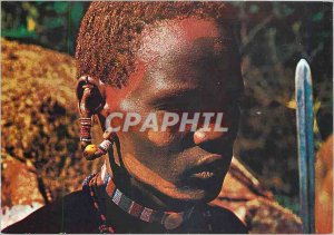 Postcard Modern Kenya Masai Warrior