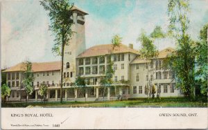 Owen Sound Ontario King's Royal Hotel Unused Postcard F30