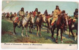 Parade of Camanche, Indians at Reservation
