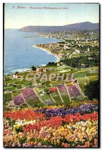 Italy Italia Postcard Old Remo S Panorama (cotltivazione di Fiori)