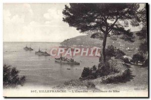 Old Postcard Villefranche L & # 39Escadre Nice surroundings Boat