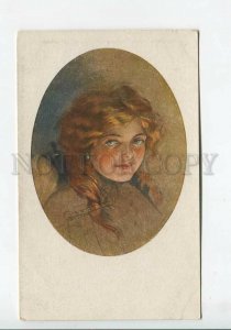 436122 Curt G. BARBER Girl in Light Gluhwurmchen Vintage postcard