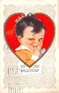 Valentines Day 1925 postal marking on front