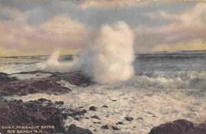 Farragut Rocks Surf Waves Rye Beach New Hampshire 1905c postcard