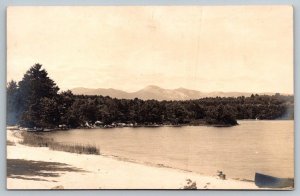 RPPC  Farrington's Camps Lake Kezar  Lovell  Maine  Photo Postcard   c1920