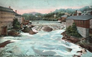 Water Power of Ausable River KEESVILLE N. Y. New York Vintage Postcard 1912