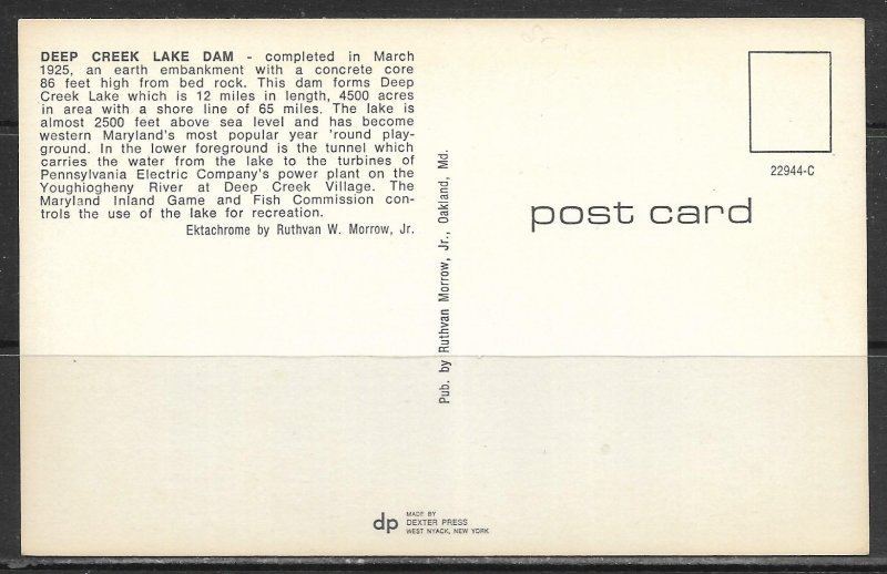 Maryland - Deep Creek Lake Dam - [MD-083]