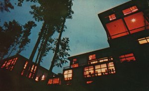 West Virginia, 1975 Pipestem Resort, Evening View, Main Lodge, Vintage Postcard