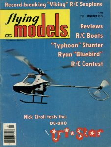 Vintage Flying Models Magazine January 1976 