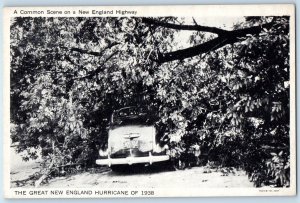 1938 Boston Massachusetts Postcard Common Scene New England Highway Hurricane