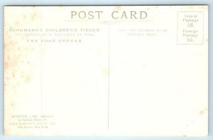 WILLEBEEK LE MAIR Artist Signed POOR ORPHAN Schumann's Children Piece Postcard