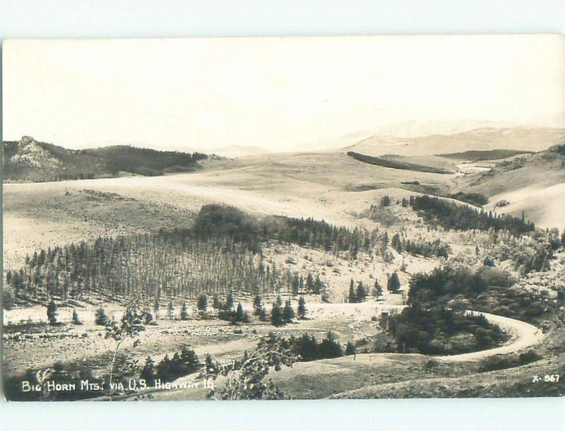 Pre-1950 rppc NICE VIEW Big Horn Mountains - Near Buffalo Wyoming WY W0498