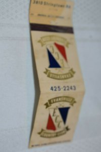 Evansville Country Club 20 Strike Matchbook Cover