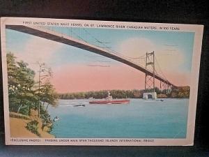 Postcard  US Navy Vessel- St. Lawrence River in Canadian Waters .  Z1