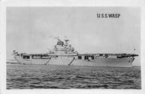 J81/ Ship RPPC Postcard c1940s U.S.S. Wasp Navy 445