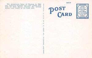 Home of Thomas A Edison Fort Myers FL Postcard