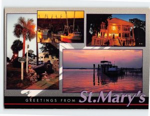 Postcard Greetings from St. Mary's Georgia USA