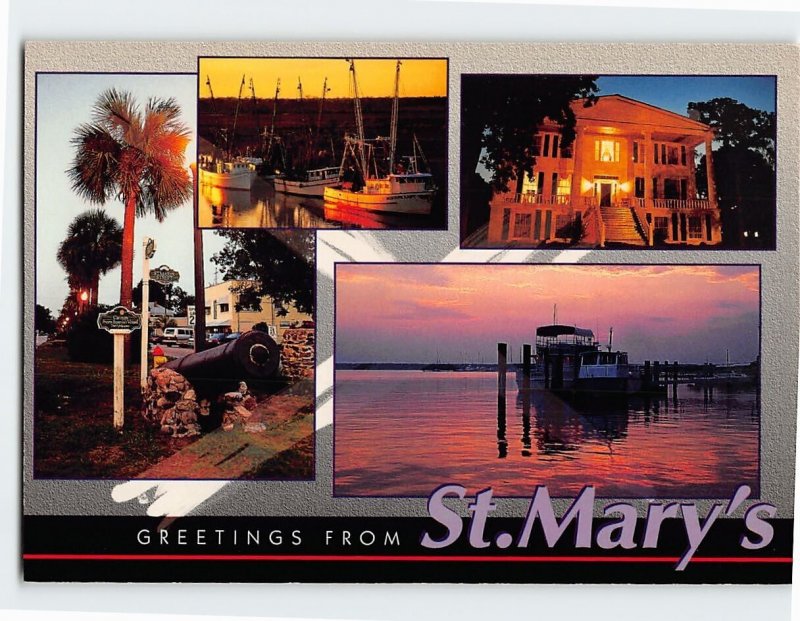 Postcard Greetings from St. Mary's Georgia USA