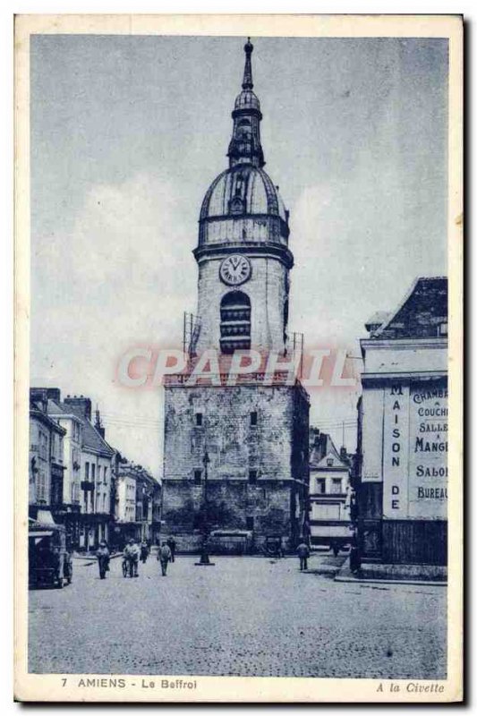 Old Postcard Amiens The Belfry The A Civet