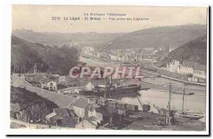 Saint Brieuc Legue Old Postcard View taken of Ligneries (boats)