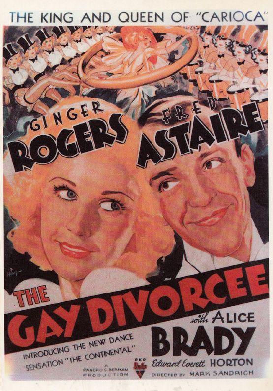 The Gay Divorcee Alice Brady Film Movie Rare Spanish Cinema Poster Postcard