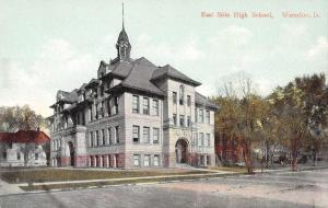 Waterloo Iowa birds eye view East Sige High School antique pc Y11508