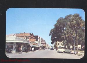 LAKE CITY FLORIDA 1950's CARS DOWNTOWN STREET SCENE VINTAGE 