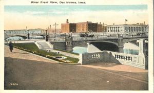 Bridges at River Front View - Des Moines, Iowa - WB