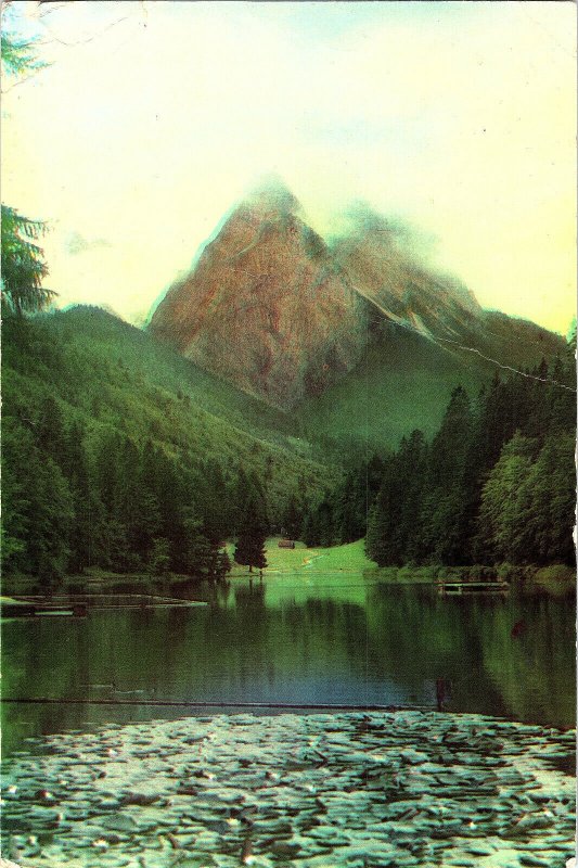 GARMISCH Germany Riessersee Wachenstein GIANT Oversize View Postcard 