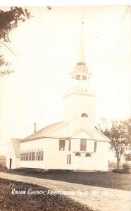 B51/ Farmington Falls Maine Me RPPC Real Photo Postcard c1910 Union Church