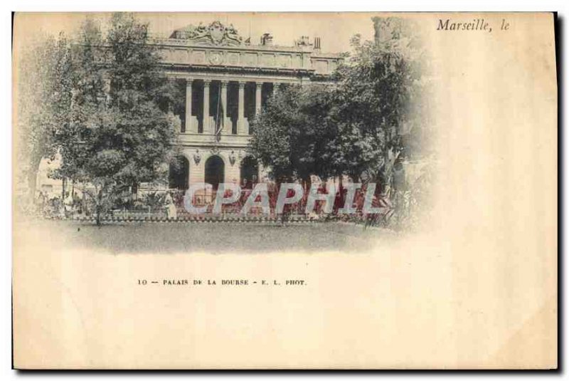 Postcard Old Marseille Stock Exchange Palace