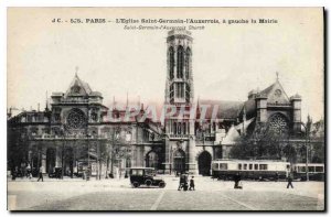 Postcard Old Paris Church of Saint Germain l'Auxerrois has left City Hall