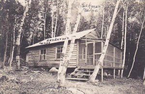 Maine Jackman Big Wood Lake Henderson's Camps Real Photo RPPC