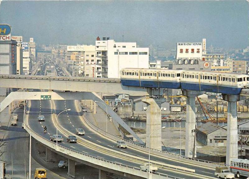 13883  Japan  1960's  The Tokyo Monorail  ( No Smog, no traffic )