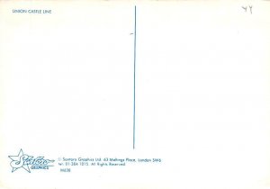 Sterling Castle Union Castle Line Writing on back, missing stamp 