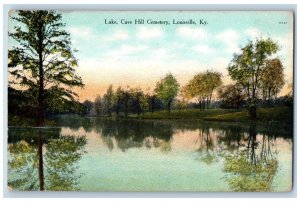 Louisville Kentucky KY Postcard The Lake Cave Hill Cemetery c1910's Antique