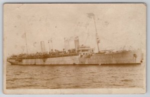 USS Von Steuben RPPC 1919 Ed Wall to Brother Luma Ohio Family  Postcard F29