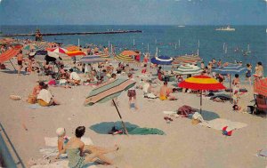 Beach Scene North End Ocean Grove New Jersey 1962 postcard