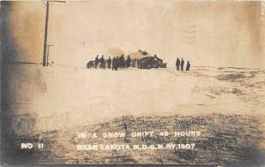 H85/ Lakota North Dakota RPPC Postcard c1910 Railroad Disaster Snow  220