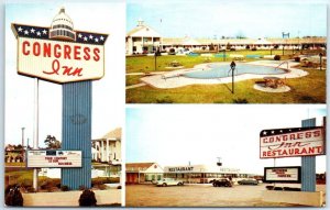 Postcard - Congress Inn Motel and Restaurant - Santee, South Carolina