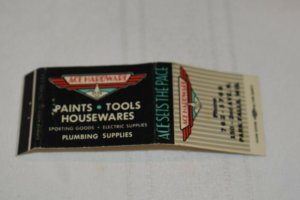 Ace Hardware Park Falls Wisconsin Advertising 20 Strike Matchbook Cover