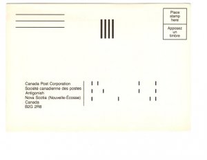 Canada Philatelic Service, Mailing List Postcard, 1988, Antigonish, Nova Scotia