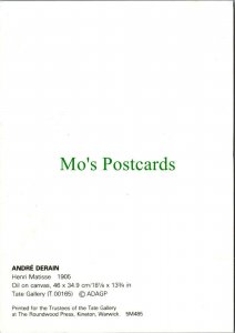 Art Postcard - Andre Derain - Henri matisse - Tate Gallery   RR10993  